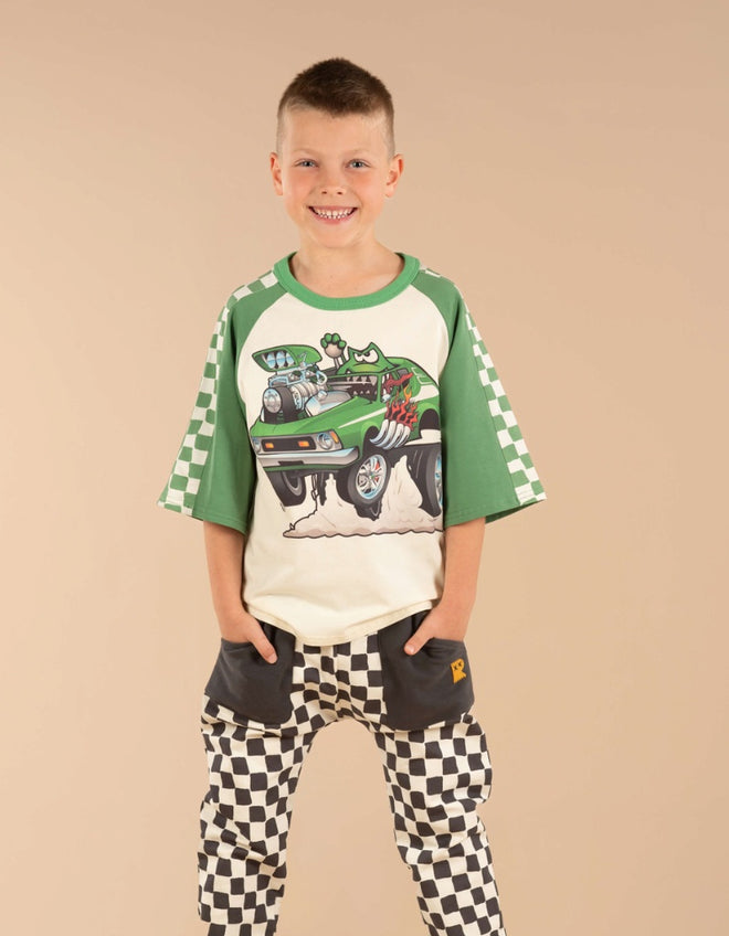 Rock Your Kid Green Machine 3/4 Sleeve T Shirt