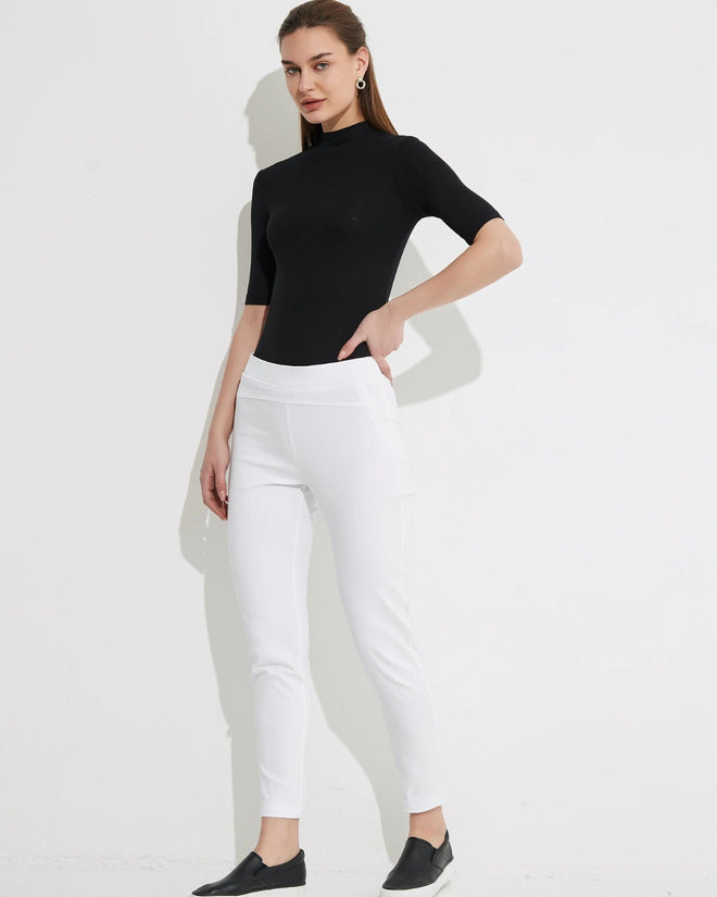 Tirelli Straight Crop Pant High Ankle White