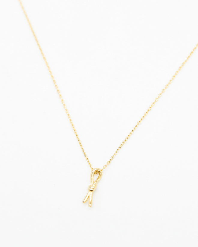 Stella and Gemma Necklace Gold Knot