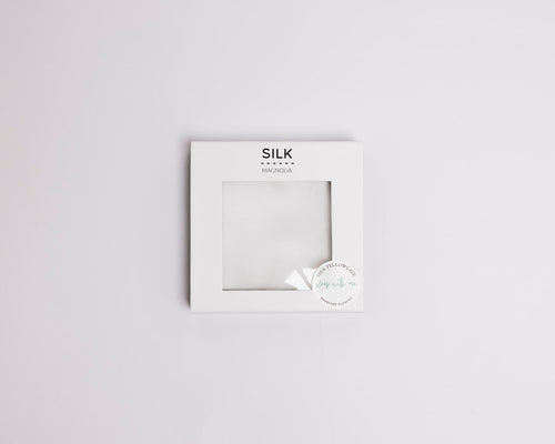 Silk Magnolia Luxury Silk Pillowcase Arctic White